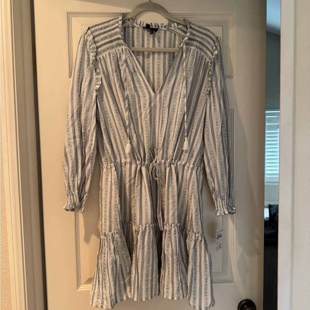 Striped V-Neck Dress